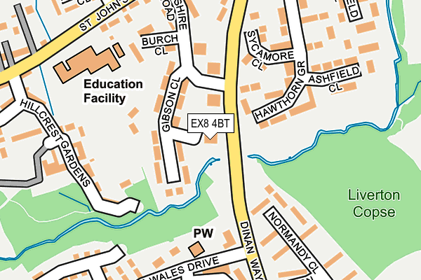 EX8 4BT map - OS OpenMap – Local (Ordnance Survey) EX8 4BT map - OS OpenMap – Local (Ordnance Survey)