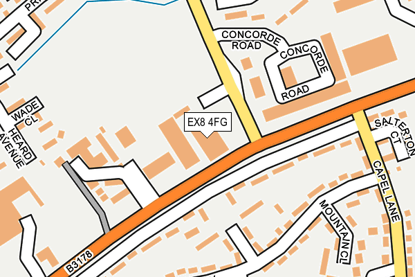 EX8 4FG map - OS OpenMap – Local (Ordnance Survey) EX8 4FG map - OS OpenMap – Local (Ordnance Survey)