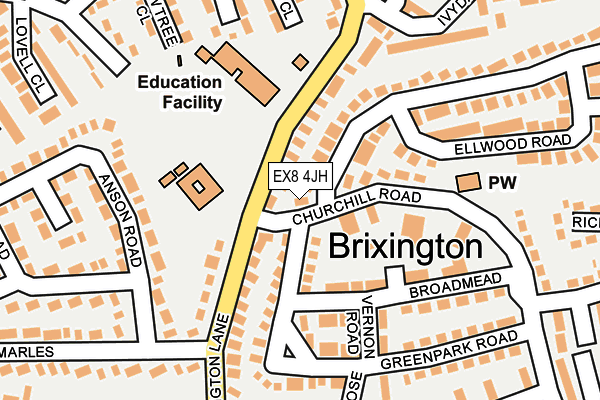 EX8 4JH map - OS OpenMap – Local (Ordnance Survey) EX8 4JH map - OS OpenMap – Local (Ordnance Survey)