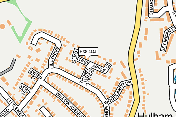 EX8 4QJ map - OS OpenMap – Local (Ordnance Survey) EX8 4QJ map - OS OpenMap – Local (Ordnance Survey)
