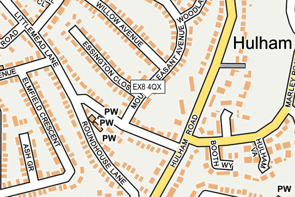 EX8 4QX map - OS OpenMap – Local (Ordnance Survey) EX8 4QX map - OS OpenMap – Local (Ordnance Survey)