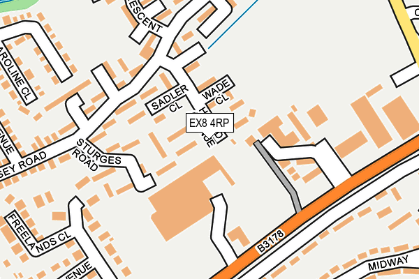 EX8 4RP map - OS OpenMap – Local (Ordnance Survey) EX8 4RP map - OS OpenMap – Local (Ordnance Survey)