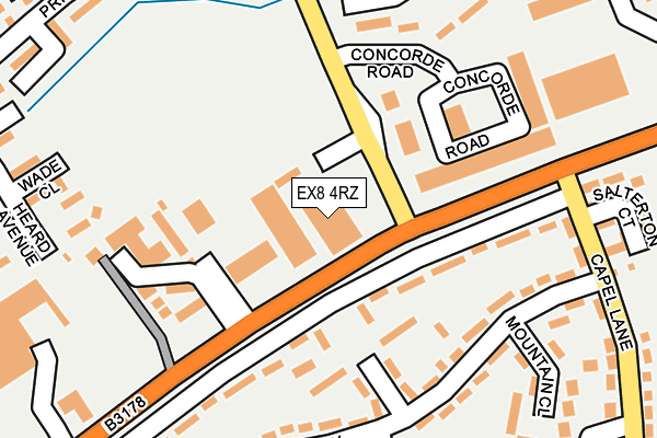 EX8 4RZ map - OS OpenMap – Local (Ordnance Survey) EX8 4RZ map - OS OpenMap – Local (Ordnance Survey)