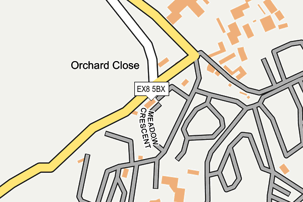 EX8 5BX map - OS OpenMap – Local (Ordnance Survey) EX8 5BX map - OS OpenMap – Local (Ordnance Survey)