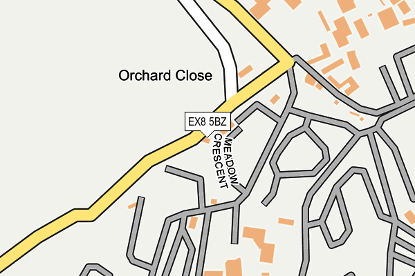 EX8 5BZ map - OS OpenMap – Local (Ordnance Survey) EX8 5BZ map - OS OpenMap – Local (Ordnance Survey)