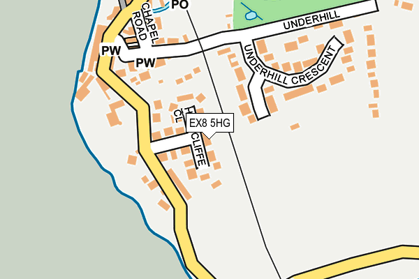 EX8 5HG map - OS OpenMap – Local (Ordnance Survey) EX8 5HG map - OS OpenMap – Local (Ordnance Survey)