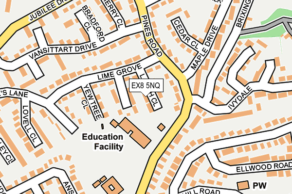 EX8 5NQ map - OS OpenMap – Local (Ordnance Survey) EX8 5NQ map - OS OpenMap – Local (Ordnance Survey)