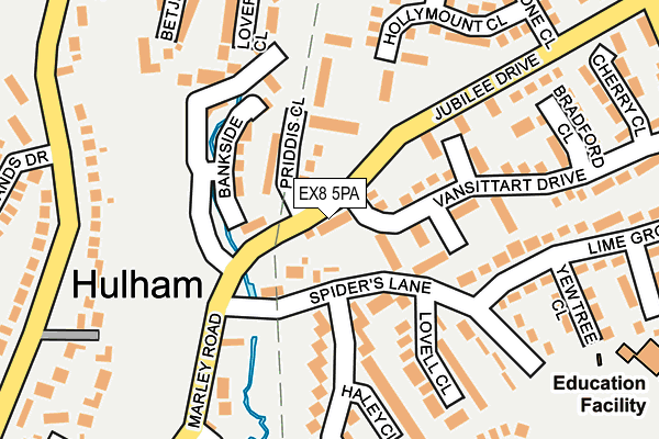 EX8 5PA map - OS OpenMap – Local (Ordnance Survey) EX8 5PA map - OS OpenMap – Local (Ordnance Survey)