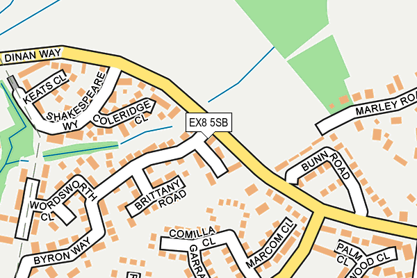 EX8 5SB map - OS OpenMap – Local (Ordnance Survey) EX8 5SB map - OS OpenMap – Local (Ordnance Survey)