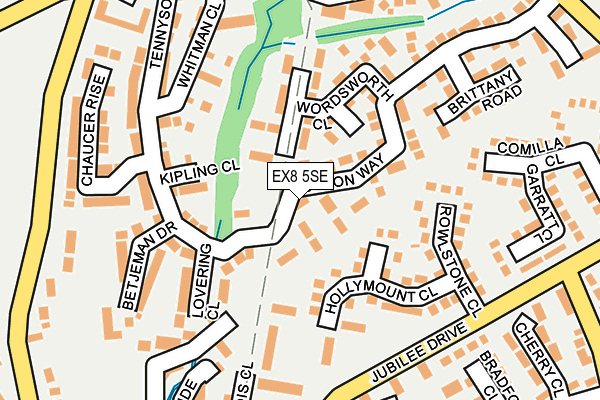 EX8 5SE map - OS OpenMap – Local (Ordnance Survey) EX8 5SE map - OS OpenMap – Local (Ordnance Survey)