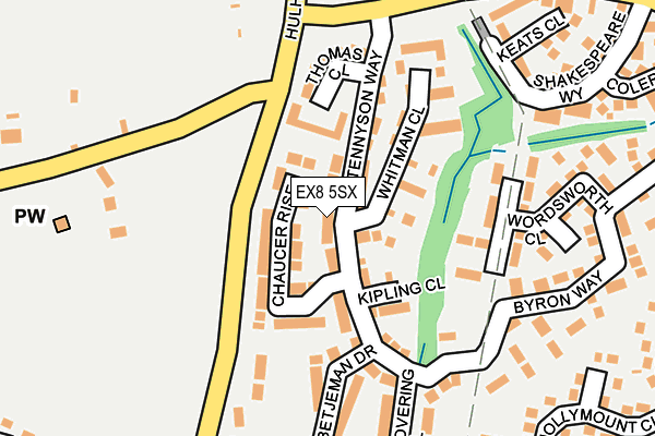 EX8 5SX map - OS OpenMap – Local (Ordnance Survey) EX8 5SX map - OS OpenMap – Local (Ordnance Survey)