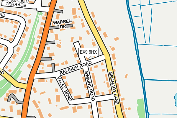 EX9 6HX map - OS OpenMap – Local (Ordnance Survey) EX9 6HX map - OS OpenMap – Local (Ordnance Survey)
