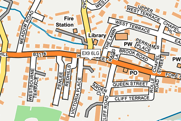 EX9 6LG map - OS OpenMap – Local (Ordnance Survey) EX9 6LG map - OS OpenMap – Local (Ordnance Survey)