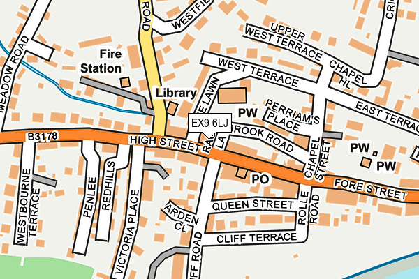 EX9 6LJ map - OS OpenMap – Local (Ordnance Survey) EX9 6LJ map - OS OpenMap – Local (Ordnance Survey)