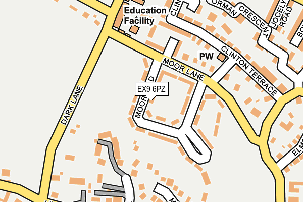 EX9 6PZ map - OS OpenMap – Local (Ordnance Survey) EX9 6PZ map - OS OpenMap – Local (Ordnance Survey)