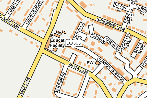 EX9 6QB map - OS OpenMap – Local (Ordnance Survey) EX9 6QB map - OS OpenMap – Local (Ordnance Survey)