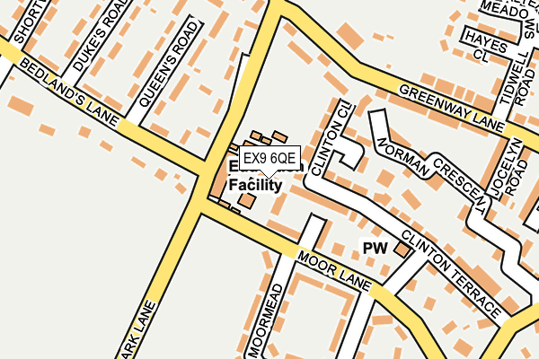 EX9 6QE map - OS OpenMap – Local (Ordnance Survey) EX9 6QE map - OS OpenMap – Local (Ordnance Survey)