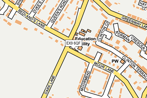 EX9 6QF map - OS OpenMap – Local (Ordnance Survey) EX9 6QF map - OS OpenMap – Local (Ordnance Survey)