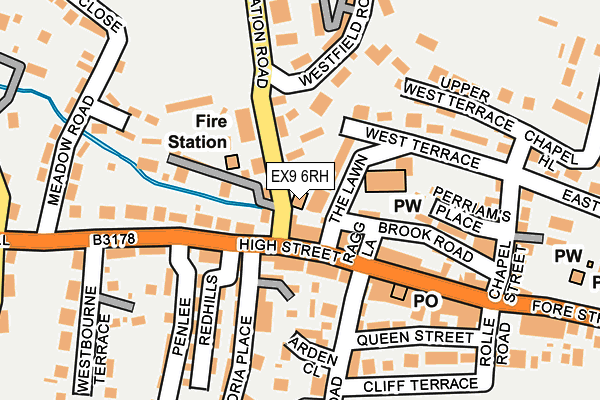 EX9 6RH map - OS OpenMap – Local (Ordnance Survey) EX9 6RH map - OS OpenMap – Local (Ordnance Survey)