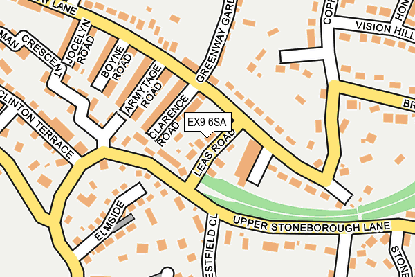 EX9 6SA map - OS OpenMap – Local (Ordnance Survey) EX9 6SA map - OS OpenMap – Local (Ordnance Survey)
