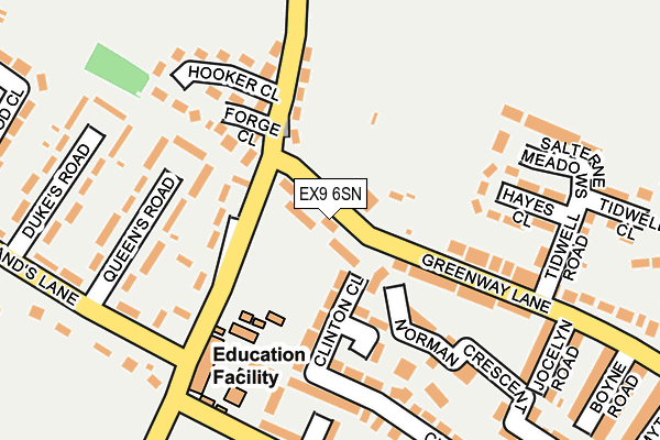 EX9 6SN map - OS OpenMap – Local (Ordnance Survey) EX9 6SN map - OS OpenMap – Local (Ordnance Survey)