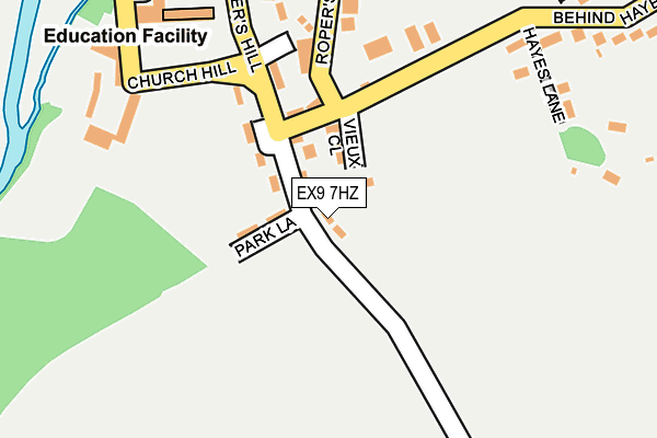 EX9 7HZ map - OS OpenMap – Local (Ordnance Survey) EX9 7HZ map - OS OpenMap – Local (Ordnance Survey)