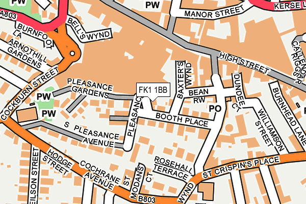 FK1 1BB map - OS OpenMap – Local (Ordnance Survey) FK1 1BB map - OS OpenMap – Local (Ordnance Survey)
