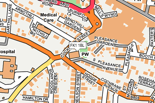 FK1 1BL map - OS OpenMap – Local (Ordnance Survey) FK1 1BL map - OS OpenMap – Local (Ordnance Survey)