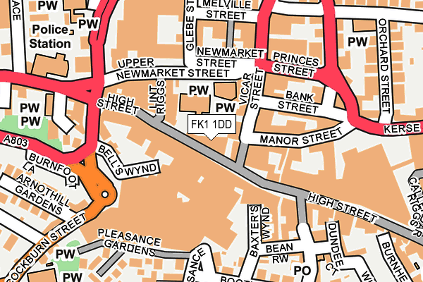 FK1 1DD map - OS OpenMap – Local (Ordnance Survey) FK1 1DD map - OS OpenMap – Local (Ordnance Survey)