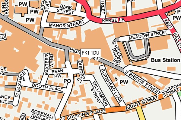 FK1 1DU map - OS OpenMap – Local (Ordnance Survey) FK1 1DU map - OS OpenMap – Local (Ordnance Survey)