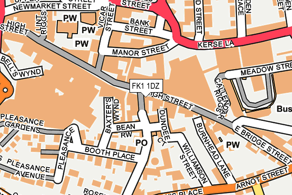 FK1 1DZ map - OS OpenMap – Local (Ordnance Survey) FK1 1DZ map - OS OpenMap – Local (Ordnance Survey)