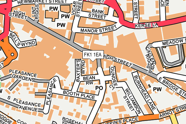 FK1 1EA map - OS OpenMap – Local (Ordnance Survey) FK1 1EA map - OS OpenMap – Local (Ordnance Survey)