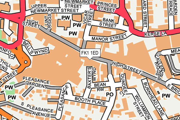 FK1 1ED map - OS OpenMap – Local (Ordnance Survey) FK1 1ED map - OS OpenMap – Local (Ordnance Survey)