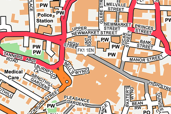 FK1 1EN map - OS OpenMap – Local (Ordnance Survey) FK1 1EN map - OS OpenMap – Local (Ordnance Survey)