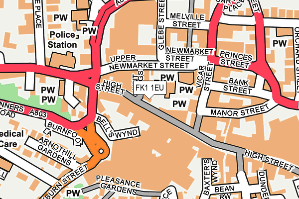 FK1 1EU map - OS OpenMap – Local (Ordnance Survey) FK1 1EU map - OS OpenMap – Local (Ordnance Survey)