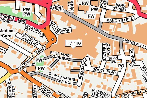 FK1 1HG map - OS OpenMap – Local (Ordnance Survey) FK1 1HG map - OS OpenMap – Local (Ordnance Survey)
