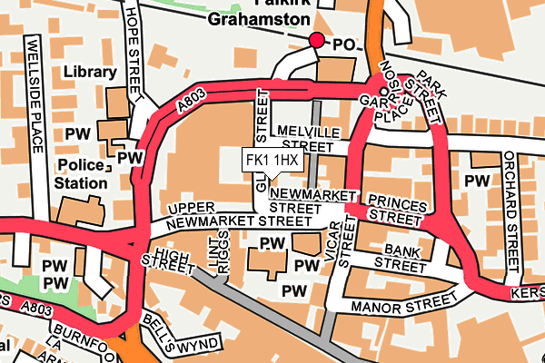 FK1 1HX map - OS OpenMap – Local (Ordnance Survey) FK1 1HX map - OS OpenMap – Local (Ordnance Survey)