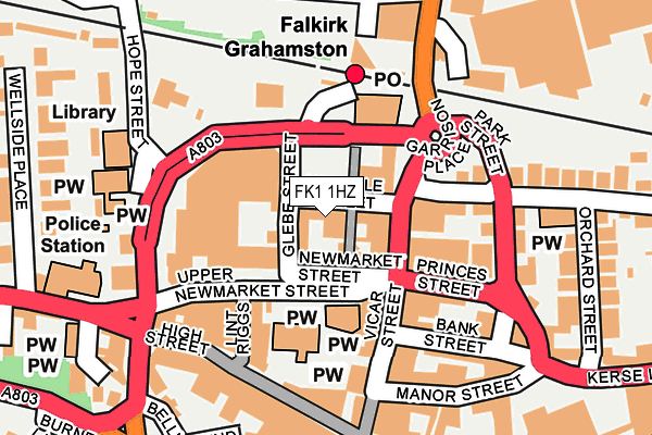 FK1 1HZ map - OS OpenMap – Local (Ordnance Survey) FK1 1HZ map - OS OpenMap – Local (Ordnance Survey)