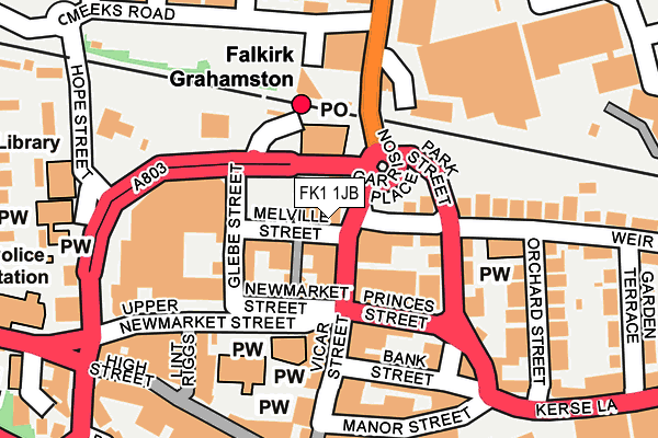 FK1 1JB map - OS OpenMap – Local (Ordnance Survey) FK1 1JB map - OS OpenMap – Local (Ordnance Survey)