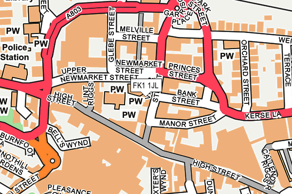 FK1 1JL map - OS OpenMap – Local (Ordnance Survey) FK1 1JL map - OS OpenMap – Local (Ordnance Survey)