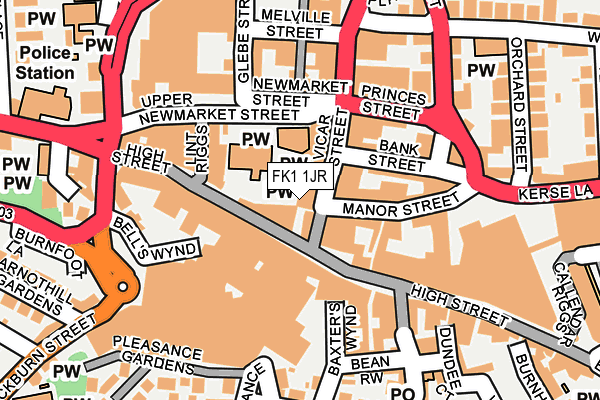 FK1 1JR map - OS OpenMap – Local (Ordnance Survey) FK1 1JR map - OS OpenMap – Local (Ordnance Survey)