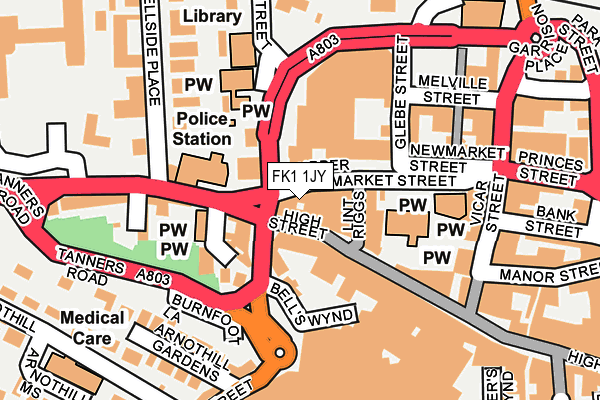 FK1 1JY map - OS OpenMap – Local (Ordnance Survey) FK1 1JY map - OS OpenMap – Local (Ordnance Survey)
