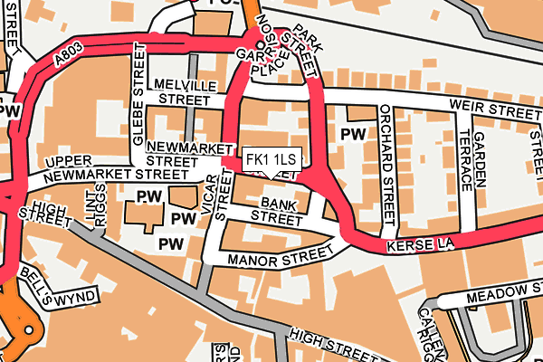 FK1 1LS map - OS OpenMap – Local (Ordnance Survey) FK1 1LS map - OS OpenMap – Local (Ordnance Survey)