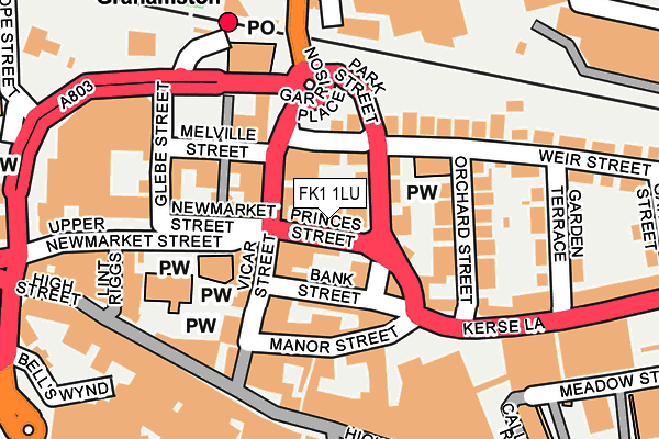 FK1 1LU map - OS OpenMap – Local (Ordnance Survey) FK1 1LU map - OS OpenMap – Local (Ordnance Survey)