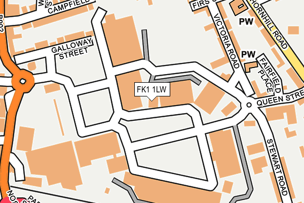 FK1 1LW map - OS OpenMap – Local (Ordnance Survey) FK1 1LW map - OS OpenMap – Local (Ordnance Survey)