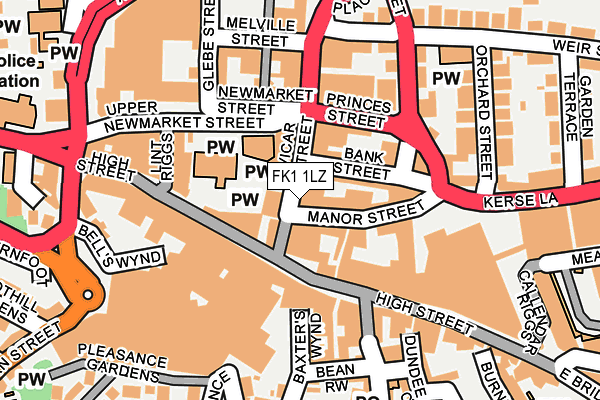 FK1 1LZ map - OS OpenMap – Local (Ordnance Survey) FK1 1LZ map - OS OpenMap – Local (Ordnance Survey)