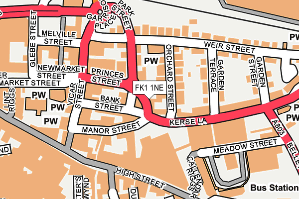 FK1 1NE map - OS OpenMap – Local (Ordnance Survey) FK1 1NE map - OS OpenMap – Local (Ordnance Survey)