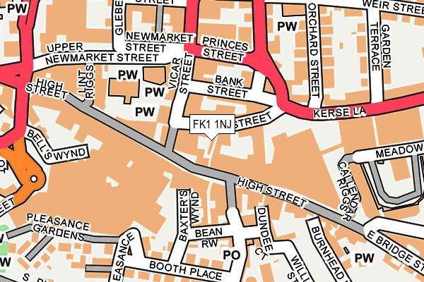FK1 1NJ map - OS OpenMap – Local (Ordnance Survey) FK1 1NJ map - OS OpenMap – Local (Ordnance Survey)