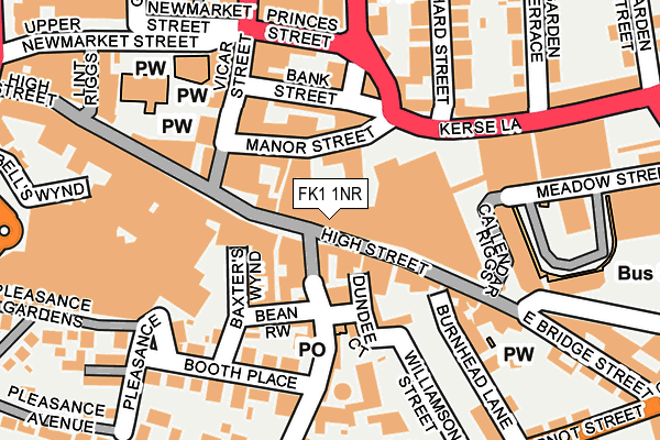 FK1 1NR map - OS OpenMap – Local (Ordnance Survey)