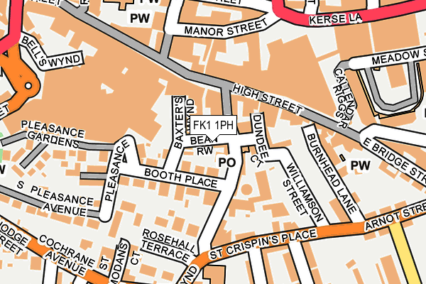 FK1 1PH map - OS OpenMap – Local (Ordnance Survey) FK1 1PH map - OS OpenMap – Local (Ordnance Survey)